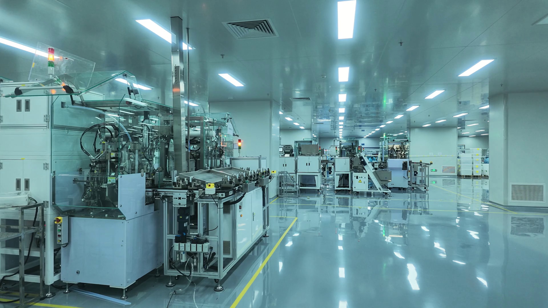 Assembly equipment across the Jiangsu production floor